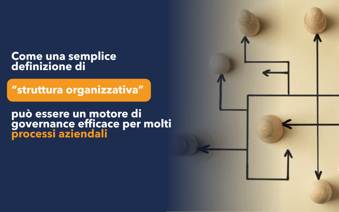 Come una semplice definizione di  “struttura organizzativa” può essere un motore di governance efficace per molti processi aziendali